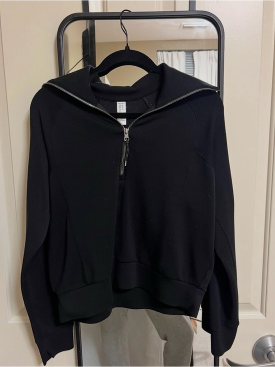SPANX Black Half-Zip Pullover Sweatshirt - Picture 2 of 4